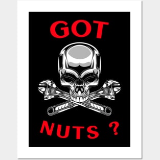 Skull Wrenches Mechanic Got Nuts? WR Posters and Art